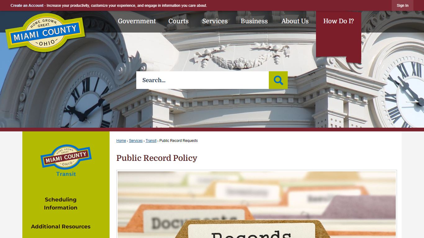 Public Record Policy | Miami County, OH - Official Website